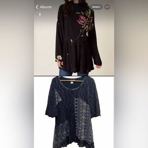 Free People Gemma top & Oriental Boho top bundle